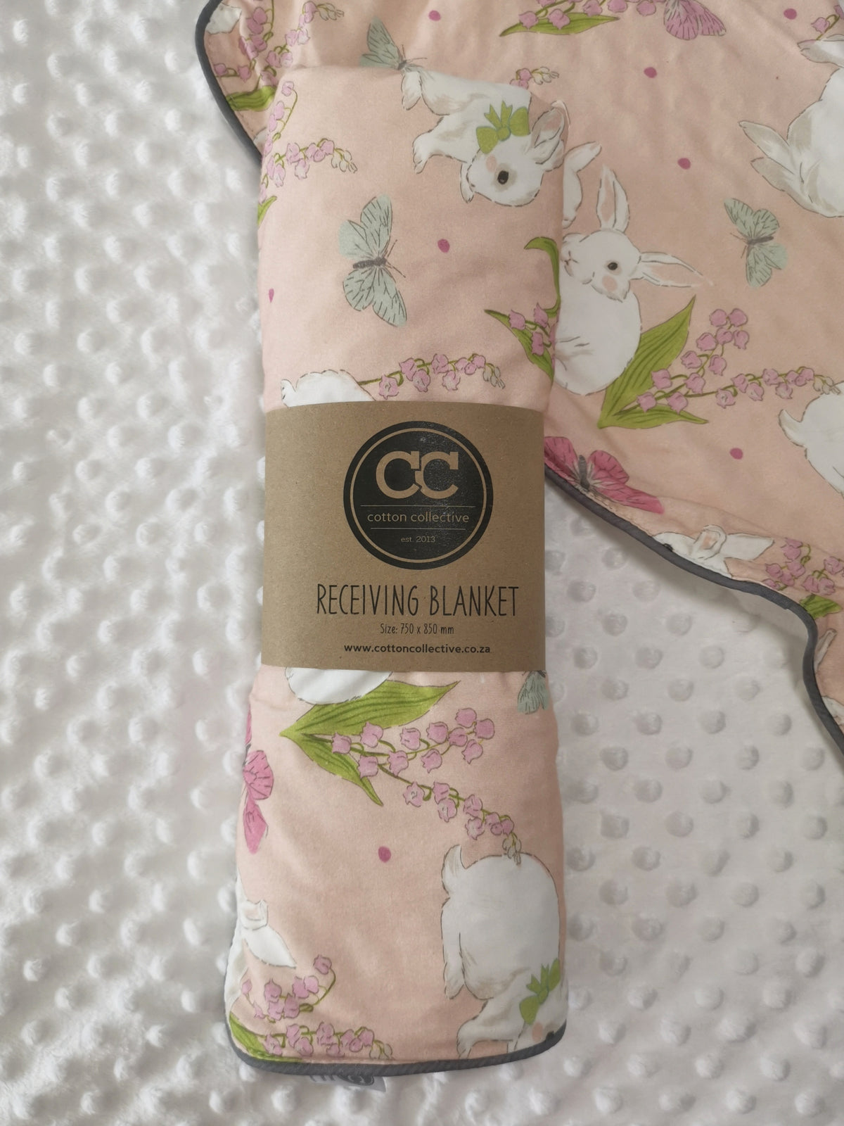Bunnies and Butterflies Design Baby Receiving Blanket