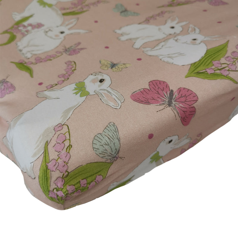 Changing Mat Cover - Bunnies and Butterflies